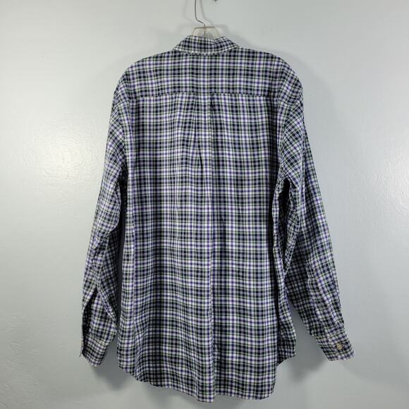 Vineyard Vine Men's Button Front Green Plaid Tucker Shirt Size M 62223-0292 - Picture 5 of 8